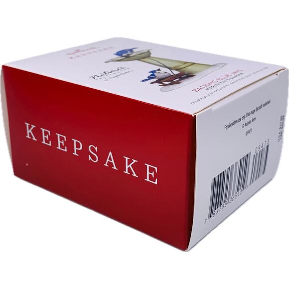 Hallmark BATHING BLUE JAYS‎ Keepsake Ornament #5 Marjolein's Garden Series 2018 - Picture 10 of 11